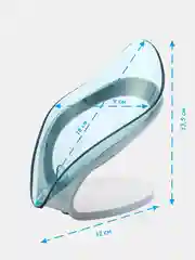 Бирюзовый мыльница на присосках со сливом (лепесток)
