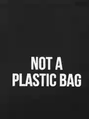 Эко сумка-шоппер, хлопковая, черная, с принтом "Not a plasticbag", 100% хлопок, унисекс