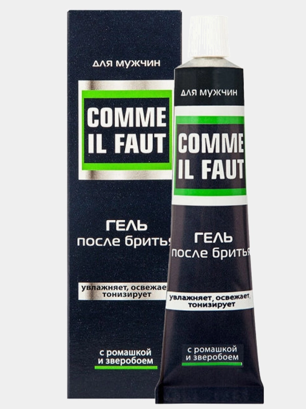 СВОБОДА "COMME IL FAUT" Гель после бритья с экстрактами ромашки и зверобоя, 39г