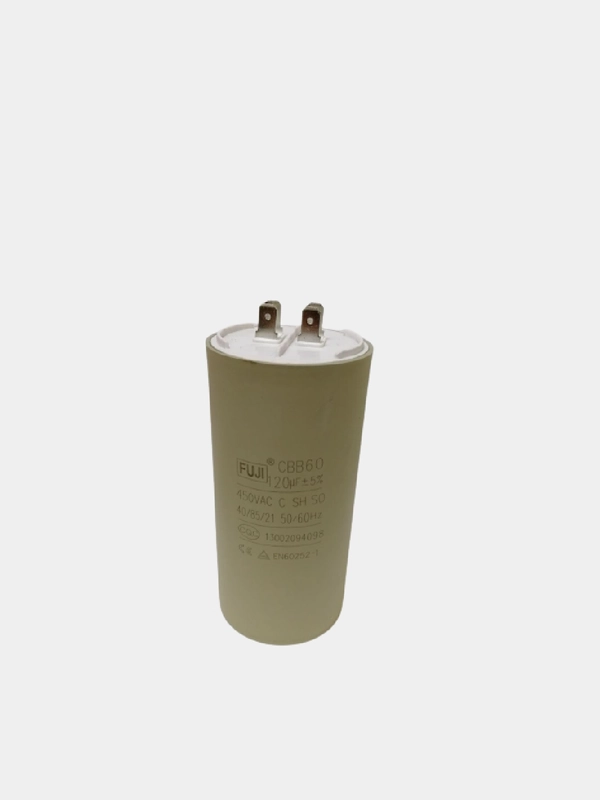 Конденсатор пусковой FUJI CBB60 (2+2 pins) 120 мкФ 450V 60x120мм (Ж)