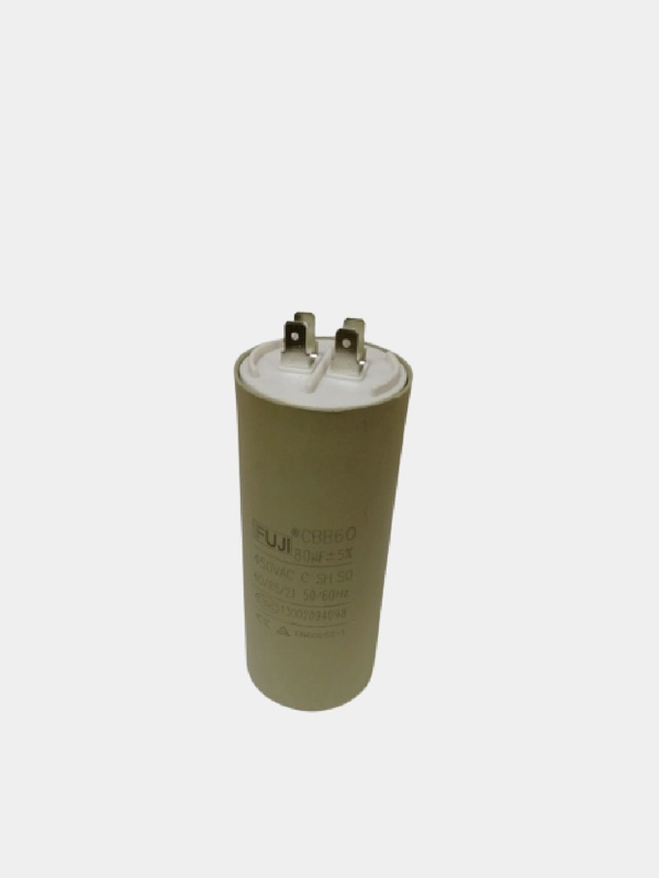 Конденсатор пусковой FUJI CBB60 (2+2 pins) 80 мкФ 450V 55x120мм (Ж)