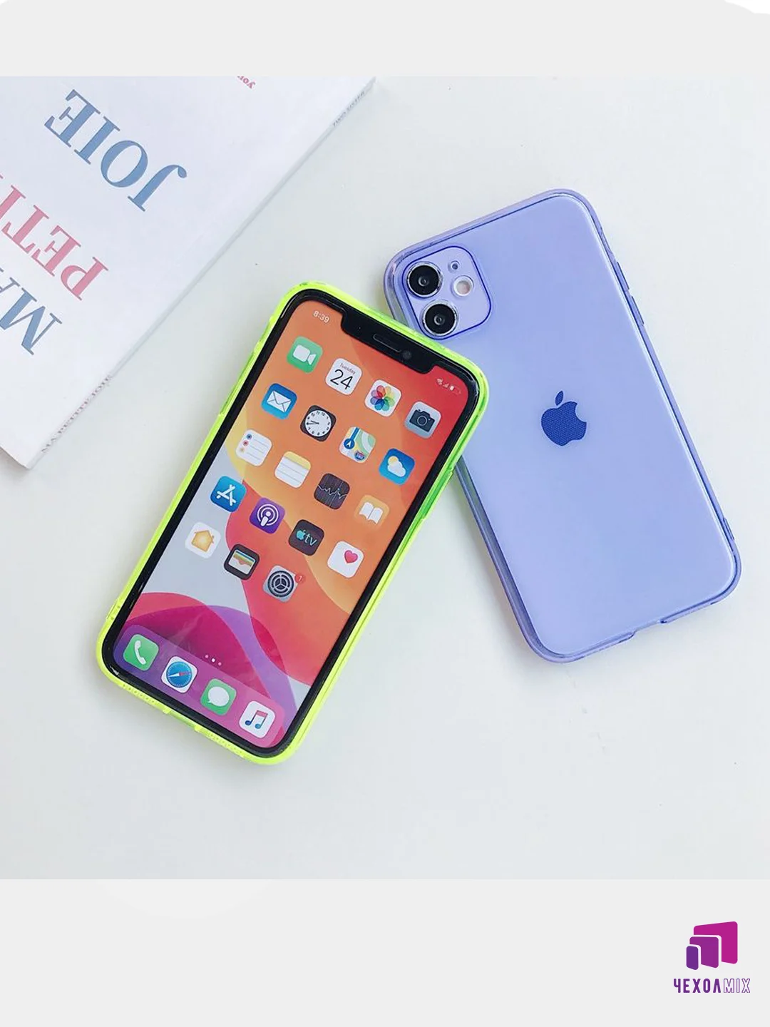 Чехол iPhone  11   Плотный  Цветной глянцевый  1.5мм