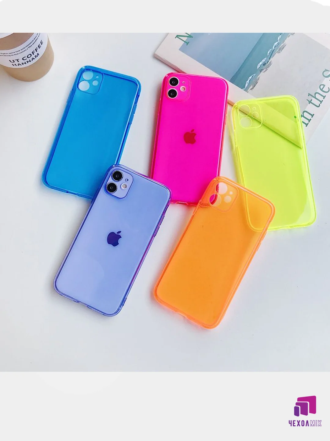 Чехол iPhone  11   Плотный  Цветной глянцевый  1.5мм