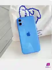 Синий чехол iPhone  11   Плотный  Цветной глянцевый  1.5мм