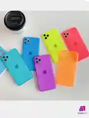 Чехол iPhone 11/12/7/7+/X/XR/11PRO MAX /12/12PRO MAX Плотный Цветной глянцевый   1.5mm