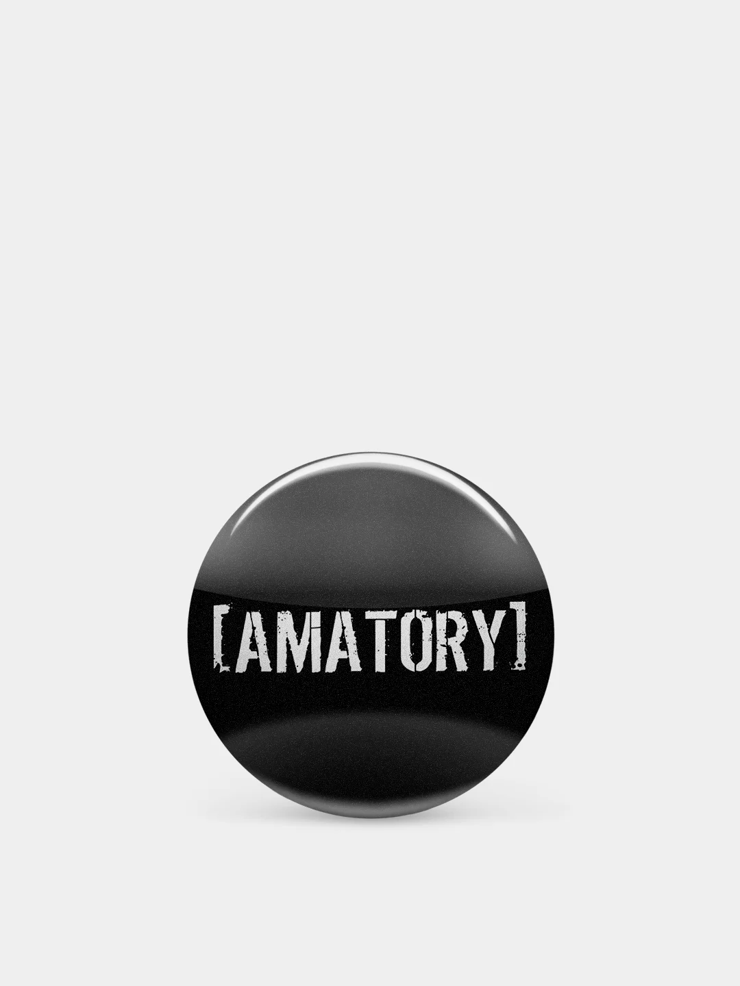 Черный значок "Amatory", 37 мм