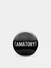 Черный значок "Amatory", 37 мм