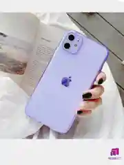 Фиолетовый чехол iPhone 11/12/7/7+/X/XR/11PRO MAX /12/12PRO MAX Плотный Цветной глянцевый   1.5mm