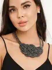 Черный комплект с серёжками