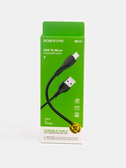 Кабель Micro USB для зарядки и передачи данных для Андроид (Micro-USB, 3А, 1м) для Android