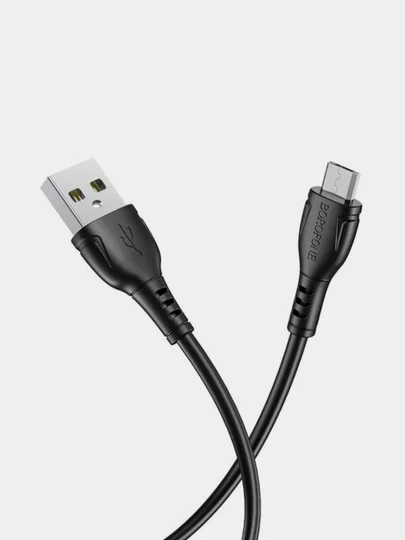 Черный кабель Micro USB для зарядки и передачи данных для Андроид (Micro-USB, 3А, 1м) для Android
