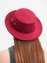 Багровый женская шляпа