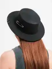 Черный женская шляпа