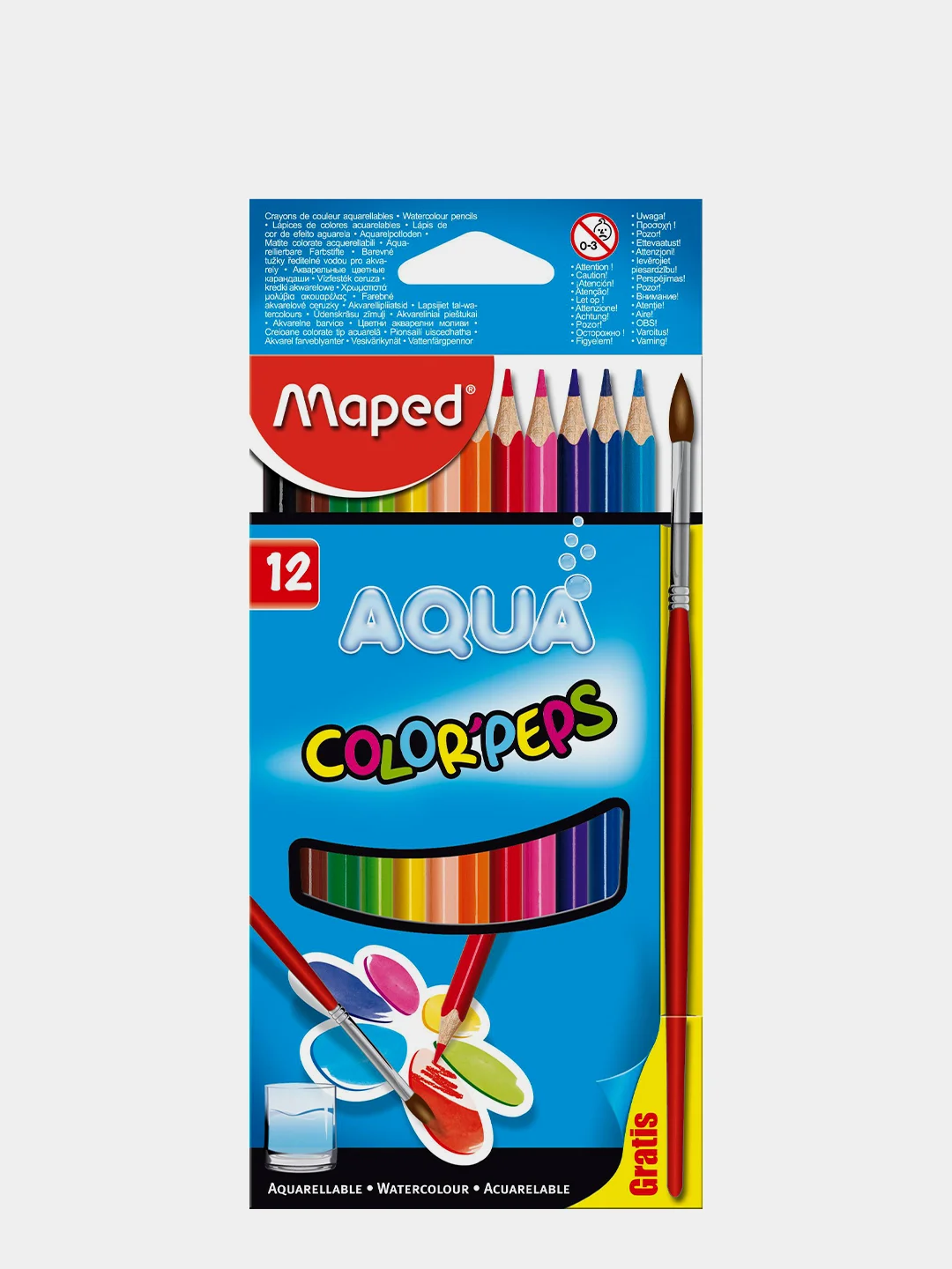 Карандаши акварельные 12 цветов, Maped