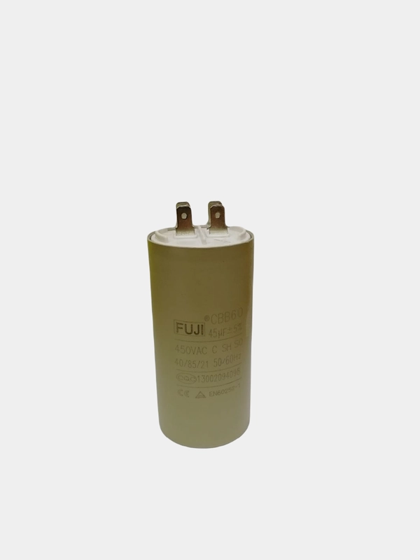 Конденсатор пусковой FUJI CBB60 (2+2 pins) 45 мкФ 450V 45x93мм (Ж)