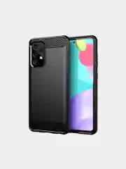 Черный чехол Samsung A52 имитация вставок под карбон