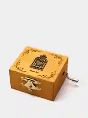 Музыкальная деревянная шкатулка-шарманка Сердце в клетке/Звёзды в сердце/Корона/Мельница