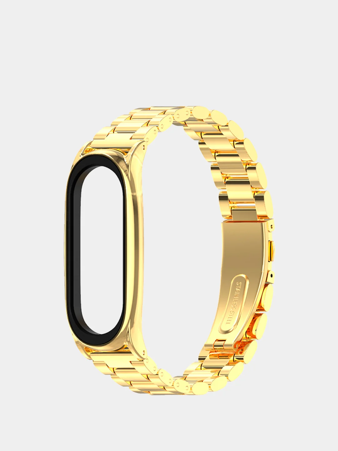 Золотой металлический ремешок для Xiaomi Mi Band 3 / 4 / 5 / 6