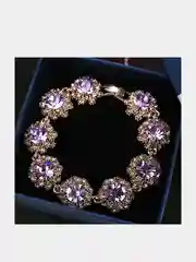 Лавандовый браслет со стразами "Elegant"