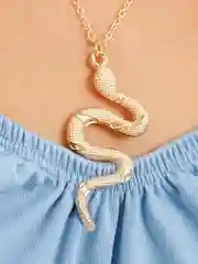 Золотой цепочка женская на шею Snake