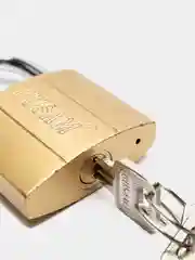 Замок навесной, золотой, повышенной защиты, 50 мм