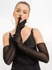 Длинные сетчатые перчатки