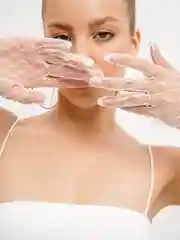 Белые ажурные сетчатые  перчатки