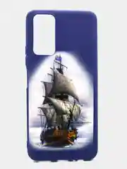 Коричневый чехол силиконовый с принтом Honor 10X Lite, P Smart 2021, Y7a (хонор)