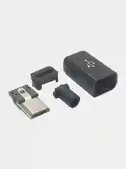 8 штук, штекер micro-USB в корпусе, черный, разъем микро юсб на провод