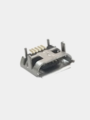 10 штук Гнездо micro-USB 5конт smd (нижнее крепление, 4 крепежа в плату)