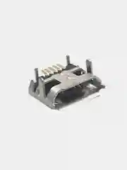10 штук Гнездо micro-USB 5конт smd (нижнее крепление, 4 крепежа в плату)