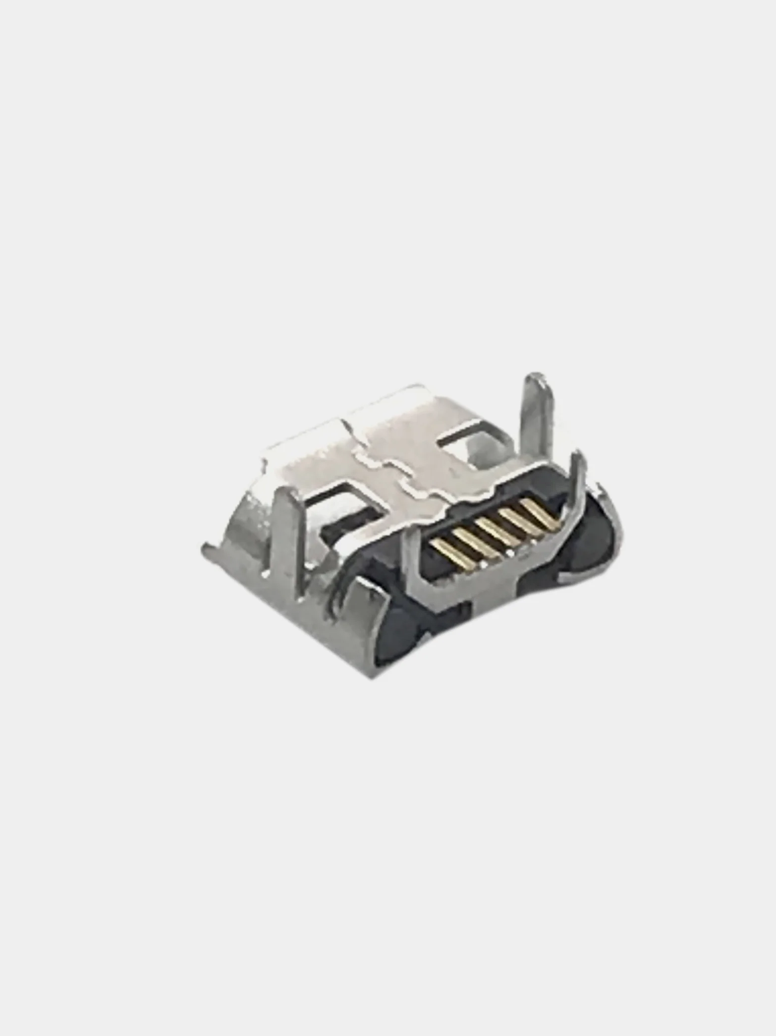 10 штук Гнездо micro-USB 5конт smd (нижнее крепление, 4 крепежа в плату)
