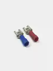 Наконечник ножевой изолированный 6.3мм 0.5-1.5мм2 красный+синий (по 10 шт)