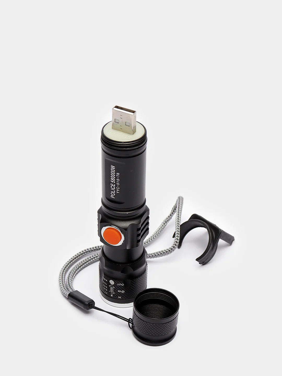 Фонарь ручной с USB зарядкой