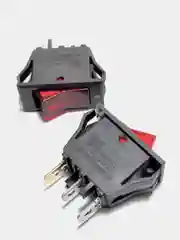 Переключатель клавишный с подсветкой 220в KCD3-101N-B11 красный