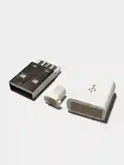 10 штук Штекер USB в корпусе белый разъем юсб на кабель
