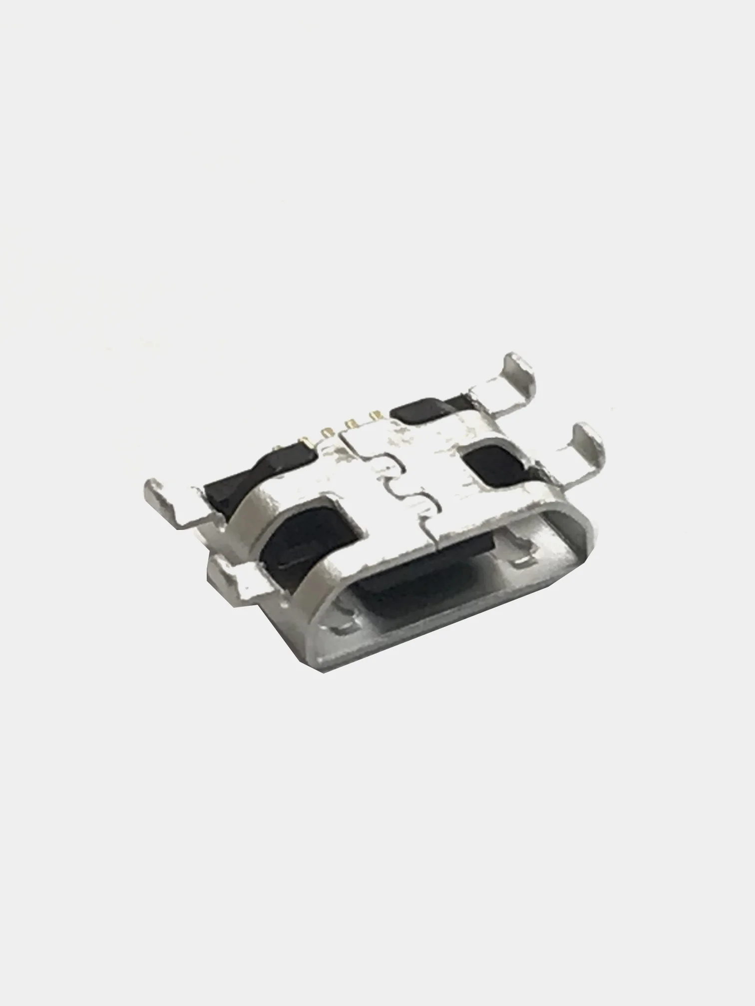 10 штук Гнездо micro-USB 5конт (среднее широкое крепление, 4 крепежа)