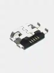 10 штук Гнездо micro-USB 5конт (среднее широкое крепление, 4 крепежа)