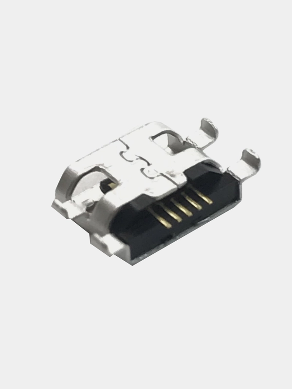 10 штук Гнездо micro-USB 5конт (среднее широкое крепление, 4 крепежа)