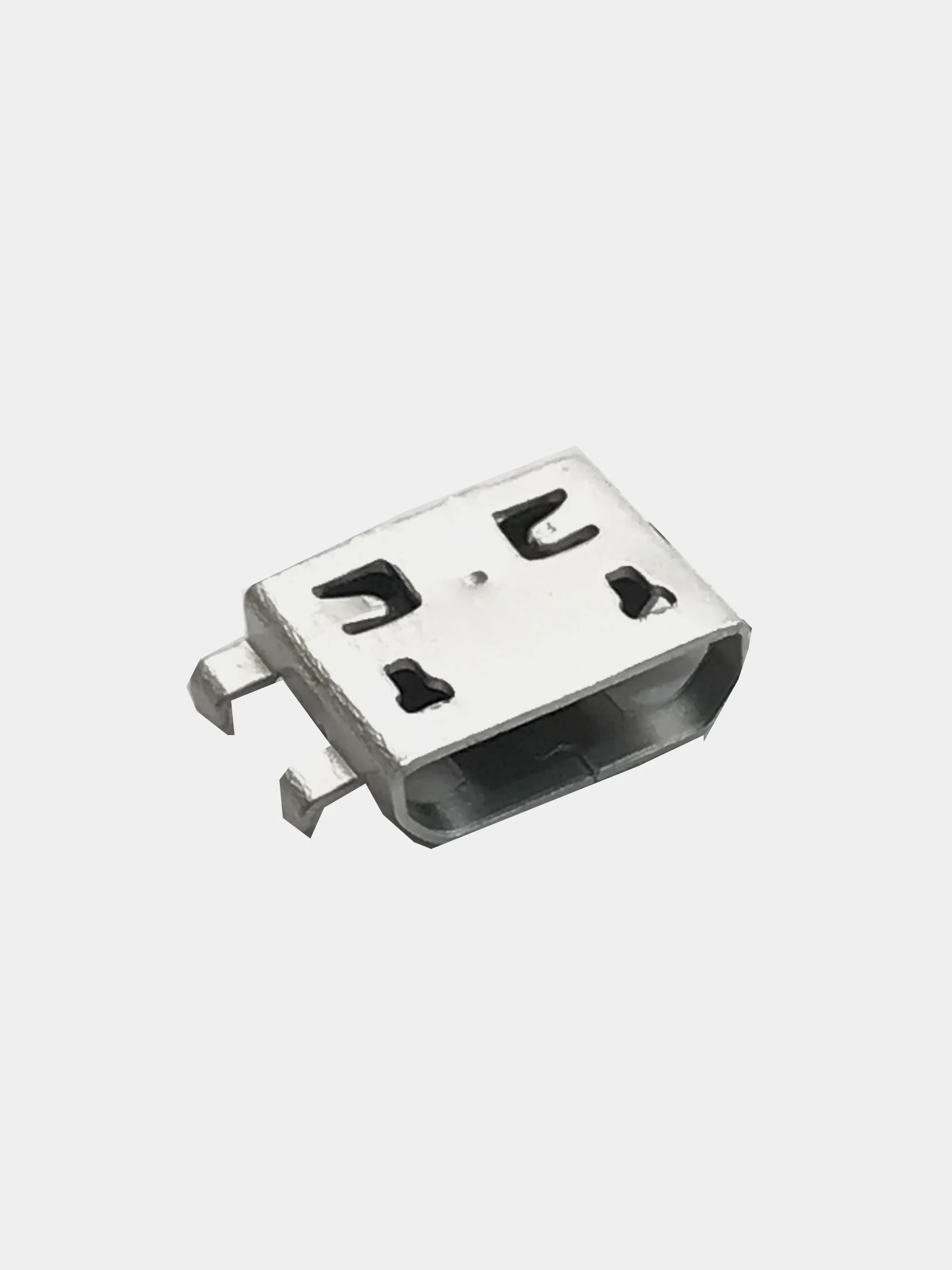 10 штук Гнездо micro-USB 5конт (среднее широкое крепление, 4 крепежа)