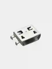 10 штук Гнездо micro-USB 5конт (среднее широкое крепление, 4 крепежа)
