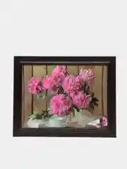 Серебряный картины настенные 5D 47*37 в дерявянной рамке