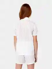 Белая рубашка с коротким рукавом MINAKU, для девочки