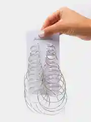 Серьги конго, круглые, из бижутерного сплава