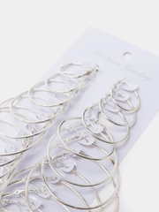 Серьги конго, круглые, из бижутерного сплава