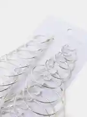 Серьги конго, круглые, из бижутерного сплава