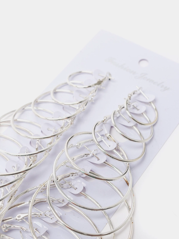 Серьги конго, круглые, из бижутерного сплава