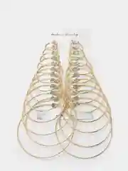Серьги конго, круглые, из бижутерного сплава