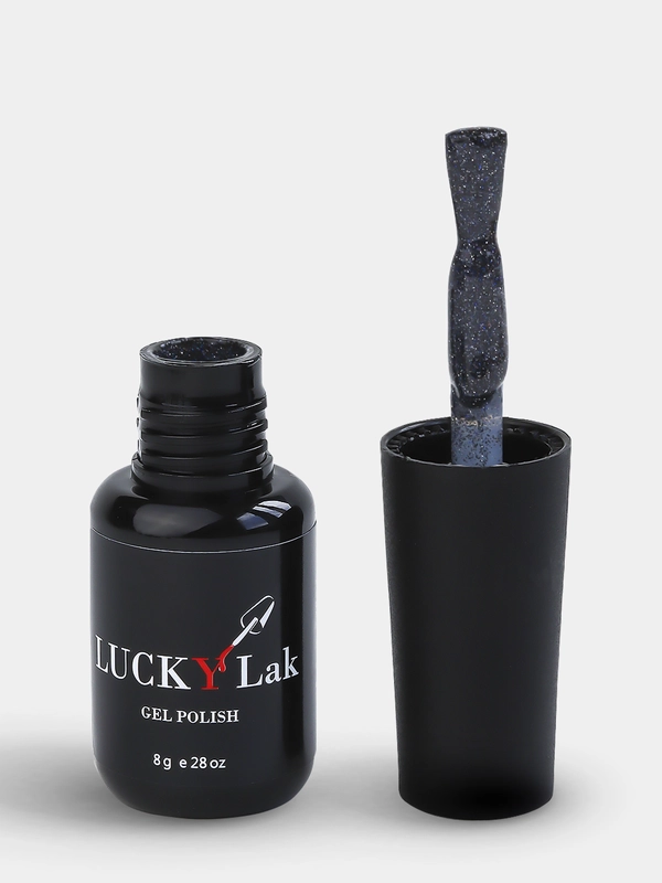 Гель лак для ногтей LuckyLak Flash 11, 8g с блестками шиммером для маникюра и педикюра