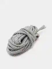 Серый шнурки светоотражающие круглые 120см